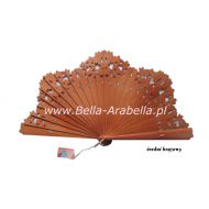 wachlarz hiszpański drewniany 22,5 cm - średni brązowy - wachlarz8000_drewniany_ozdobno-azurkowe_wyciecia_23cm_sredni_braz.jpg