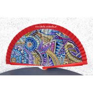 wachlarz hiszpański HINDU CUBISMO 23 cm - NOWOŚĆ - pomarańczowy - y_wachlarz1331_pelny_multikolor_23_cm_cubismo_abstracto_pomarancz.jpg