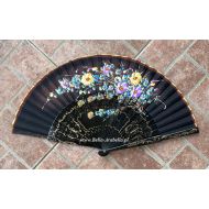 wachlarz FLAMENCO PERICON ozdobny 27 cm - NOWOŚĆ - czarny - y_wachlarz502new_azurowy_1o_str_malowany_ozdobny_pericon_27cm_czarny.jpg