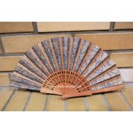 wachlarz hiszpański polerowana grusza motyw TURECKI, złote wzory 23 cm - granatowy, lewa strona - y_wachlarz5777_azur_polerowana_grusza_tureckie_zlote_wzory_23cm_granat_tyl.jpg