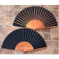 wachlarz hiszpański polerowana grusza gładki 27,5cm różne kolory - NOWOŚĆ - czany, lewa i prawa strona - y_wachlarze32_pelne_polerowana_grusza_surowe_27cm_czarne_pr_i_lewa_str.jpg